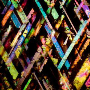Microscopic inclusions in a rainbow lattice sunstone.