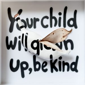 Your child will grown up,be kind!
