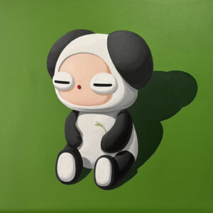 Chilling in panda suit